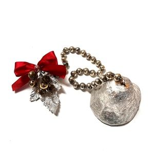 Vintage Foil Paper Mache Bell Mercury Glass Beads